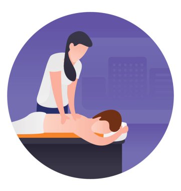 Spa hizmetleri, vücut masajı illüstrasyon