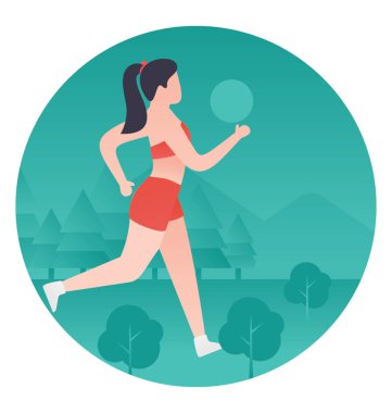 Koşu Koşu illüstrasyon vektör