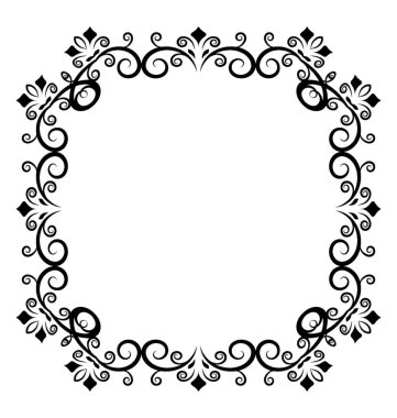 İşlemeli monogram satırı simgesi tasarım