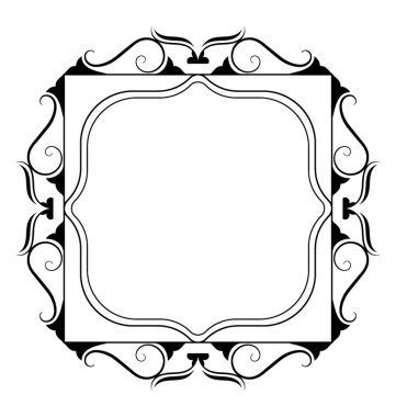 Line icon design of antique frame