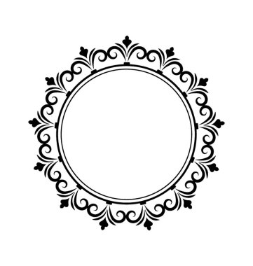 Line icon design of antique frame 