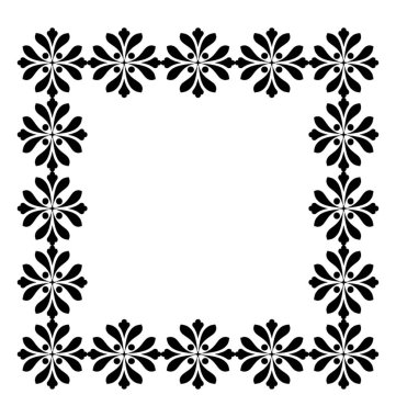 İşlemeli monogram satırı simgesi tasarım 