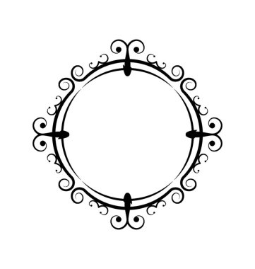Line icon design of antique frame