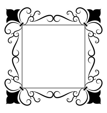 İşlemeli monogram satırı simgesi tasarım