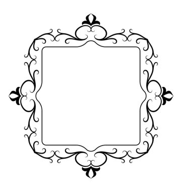 Line icon design of antique frame