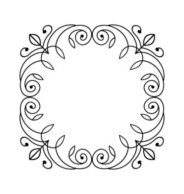 İşlemeli monogram satırı simgesi tasarım