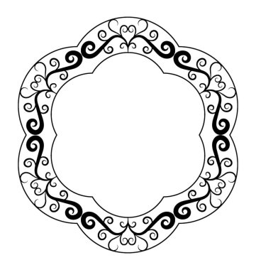 Satırı simgesi tasarım ayna çerçevesi