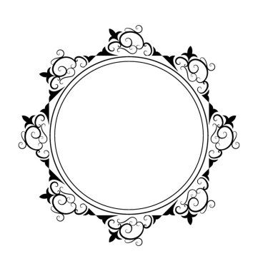 Monogram çerçeve çizgili simgesi Tema