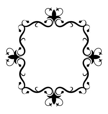 Line icon design of antique frame 
