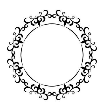 Monogram çerçeve çizgili simgesi Tema