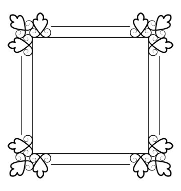 Satırı simgesi tasarım kare çerçeve