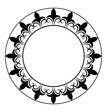 İşlemeli monogram satırı simgesi tasarım