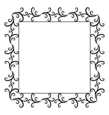 Satırı simgesi tasarım kare çerçeve