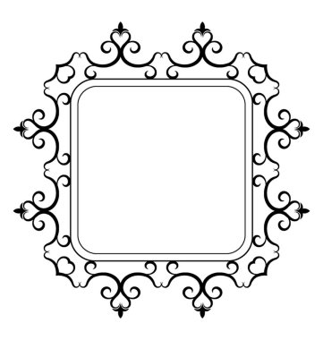 Dekoratif monogram satırı simgesi tasarım