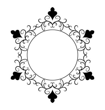 Dekoratif monogram satırı simgesi tasarım