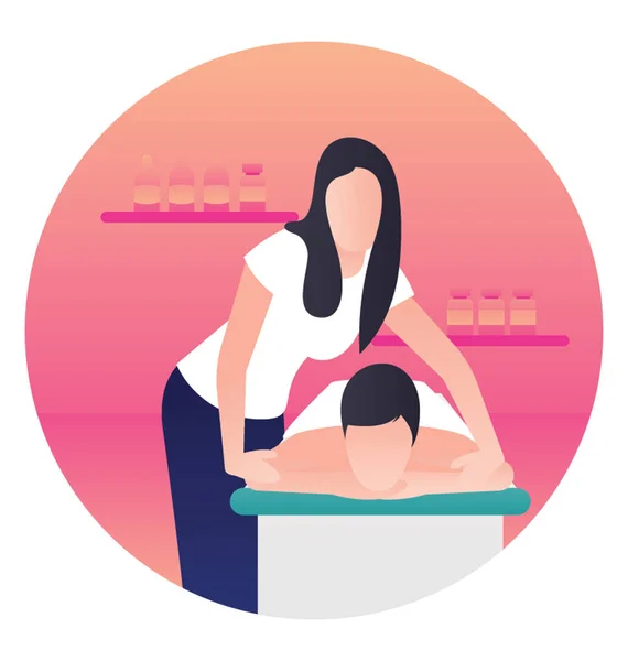 Spa Diensten Lichaamsmassage Illustratie — Stockvector