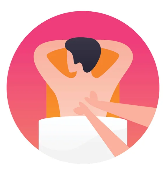 Wellness Dienstleistungen Körpermassage Illustration — Stockvektor