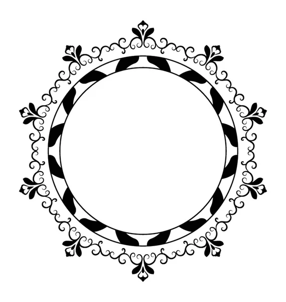 Diseño Del Icono Línea Del Marco Del Monograma — Vector de stock