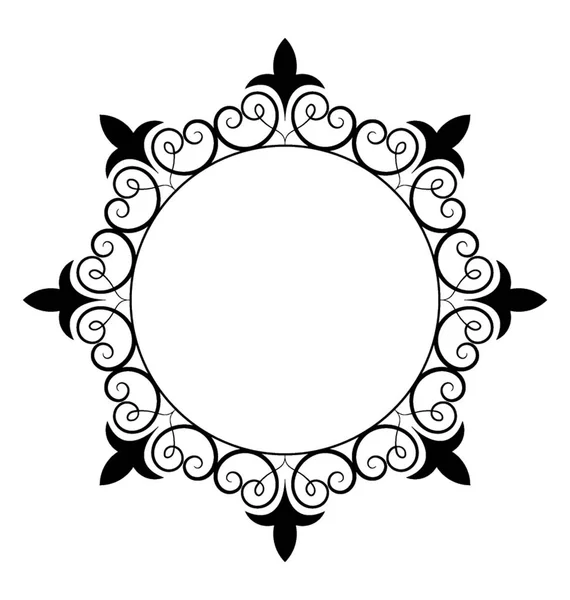 Liniensymbol Design Des Ethnischen Rahmens — Stockvektor