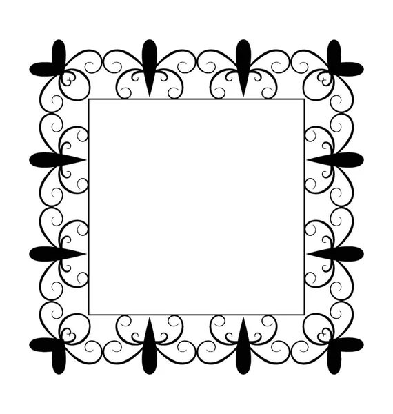 Line Icon Design Monogram Frame — Stock Vector