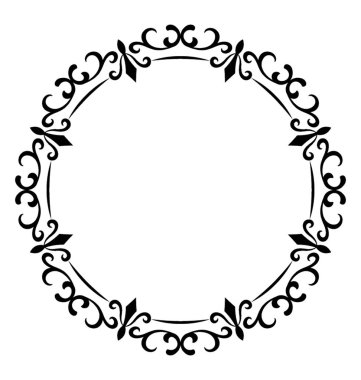 Dekoratif monogram satırı simgesi tasarım