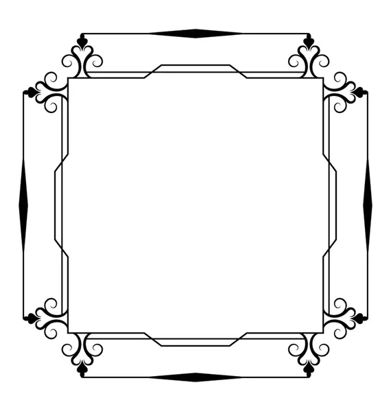 Liniensymbol Design Des Quadratischen Rahmens — Stockvektor