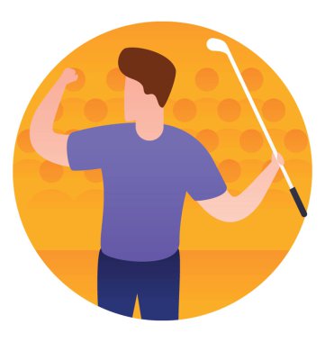 Golf düz simgesi tasarım