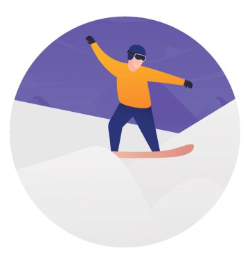 Buz pateni artistik simgesini ifade eden insan avatar