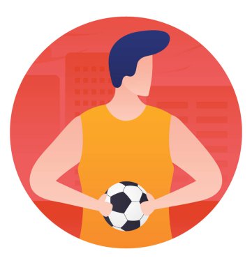 Futbol düz simgesi tasarım 