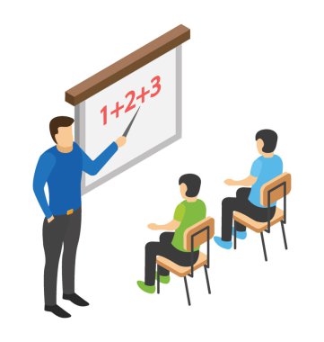 Düz simgesi tasarım matematik sınıfı