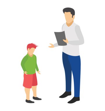 Öğrenci ve öğretmen düz simgesi tasarım