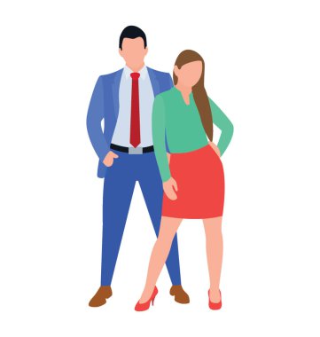 Ofis insanlar düz simgesi tasarım 