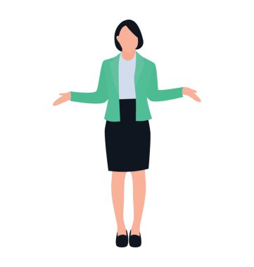 Kadın işçi düz simgesi tasarım 