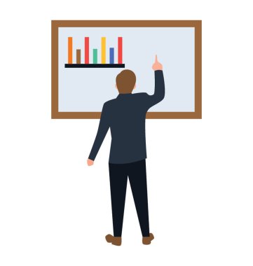 İş tanıtımı düz simgesi tasarım