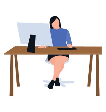 Çalışma alanı düz simgesi tasarım 