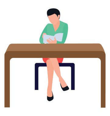 Kadın işçi düz simgesi tasarım