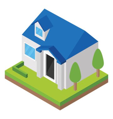 Vektör Apartments izometrik simgesi 