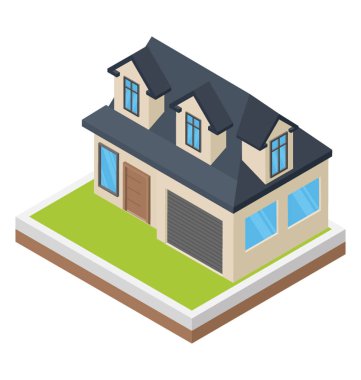 Vektör Villa izometrik simgesi 