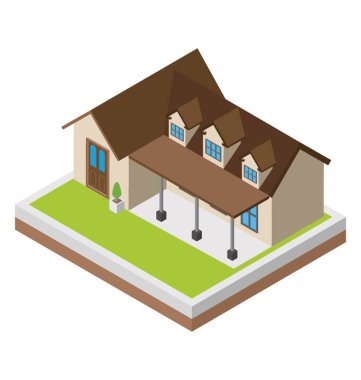 Kentsel İnşaat, Kongre ev izometrik simgesi 