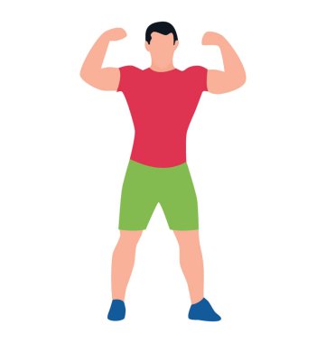 Pazı kas düz simgesi tasarım 