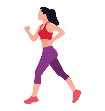 Jogging, koşu, düz simgesi tasarım 