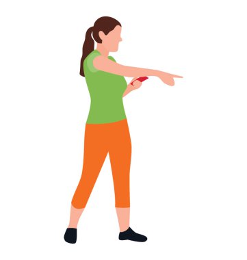 Kas germe düz simgesi tasarım 