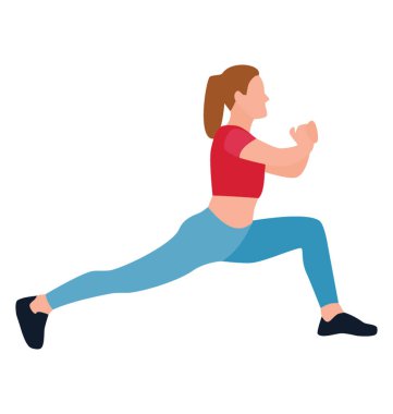 Düz simgesi tasarım egzersiz kız, yoga 