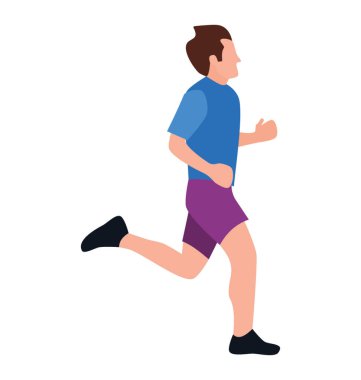 Jogging, koşu, düz simgesi tasarım 