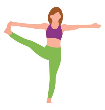 Düz simgesi tasarım egzersiz kız, yoga 