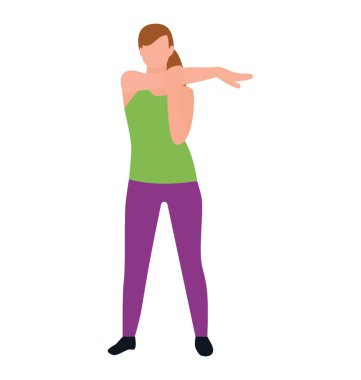 Düz simgesi tasarım egzersiz kız, yoga 