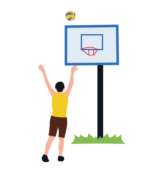 Baloncesto Plano Icono Diseño — Vector de stock