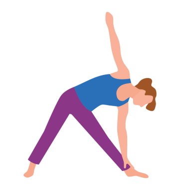 Düz simgesi tasarım egzersiz kız, yoga 