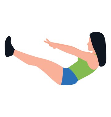 Düz simgesi tasarım egzersiz kız, yoga 