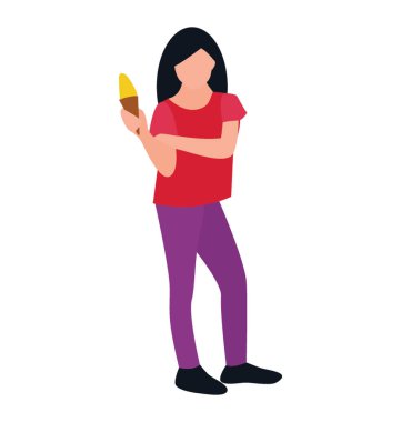 Dondurma düz simgesi tasarım yemek 